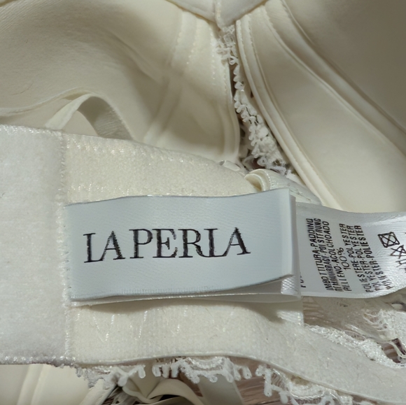La Perla | White Floral Lace Balconette Bra Padded Underwire 32D - Picture 3 of 14